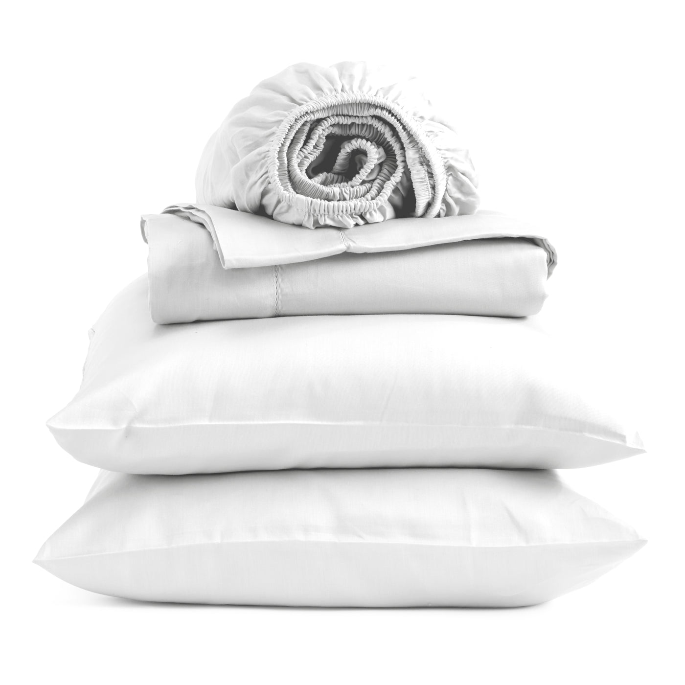 100% Organic Cotton Sheet Set - 300 Thread Count - Bedding Sheets & Pillowcase - Suitable for a 15-18" Mattress  - Snow White  - GOTS Certified - Comfort & Care Collection