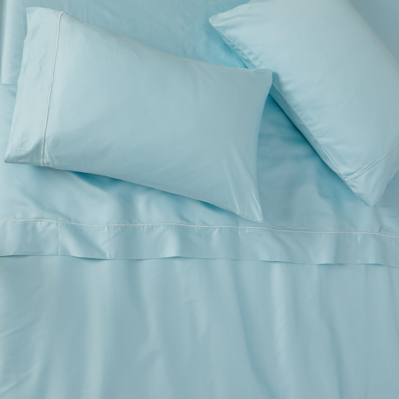 100% Egyptian Cotton Sheet Set - 400 Thread Count  - Bedding Sheets & Pillowcase - Deep Pocket Fits up to 15-18" Mattress - Sea Blue - Certified Egyptian Cotton - Nile Delta collection