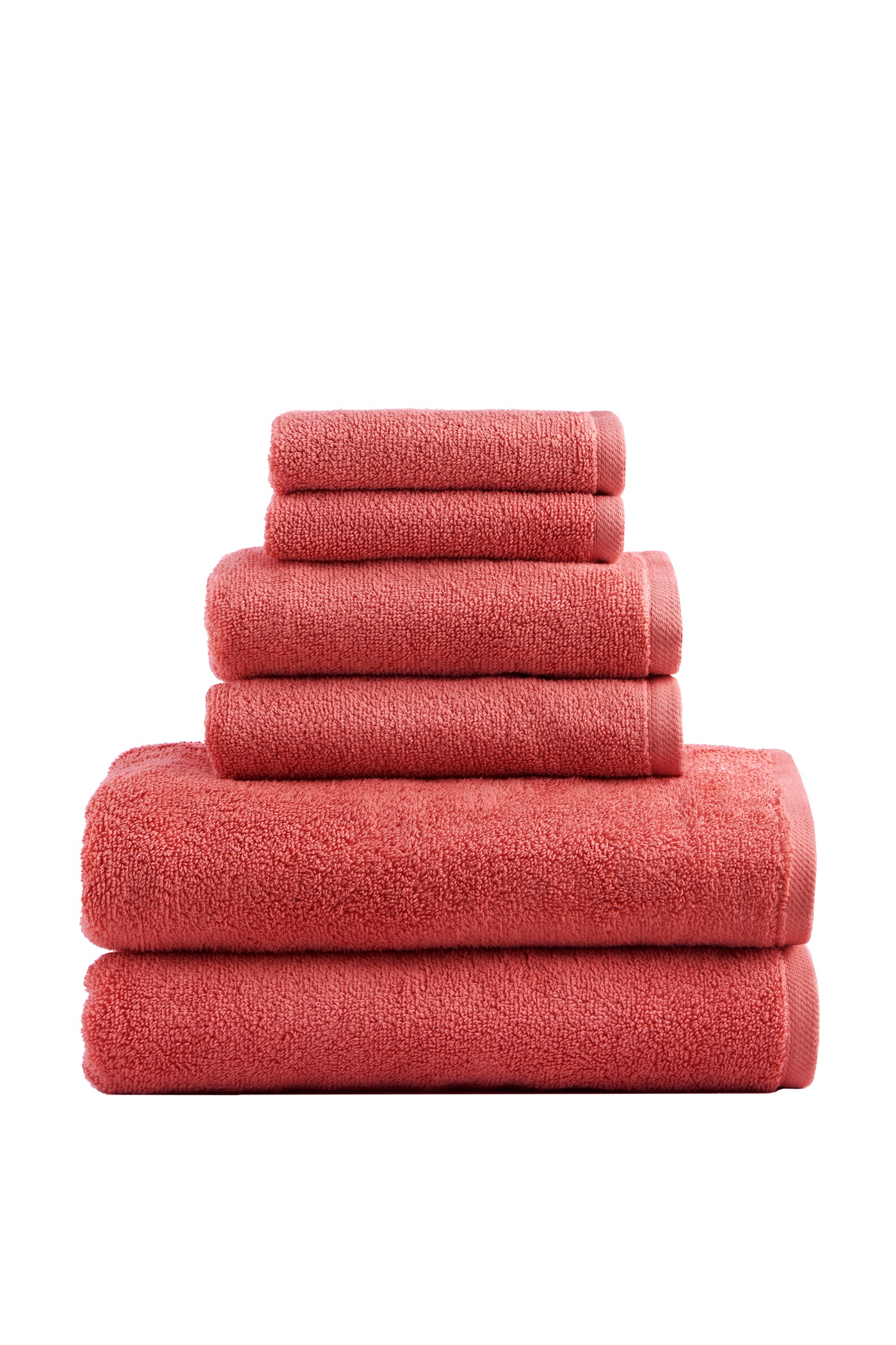 Luxury Ultra Soft Towel - 6pc Set - 2 x Bath _ 2 x Hand _ 2 x Face _ Brick