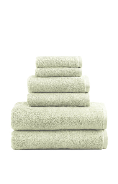 Luxury Ultra Soft Towel - 6pc Set - 2 x Bath _ 2 x Hand _ 2 x Face _ Seafoam